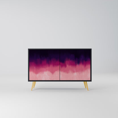 AURORA BOREALIS Madia a 2 Ante in Finitura Nera