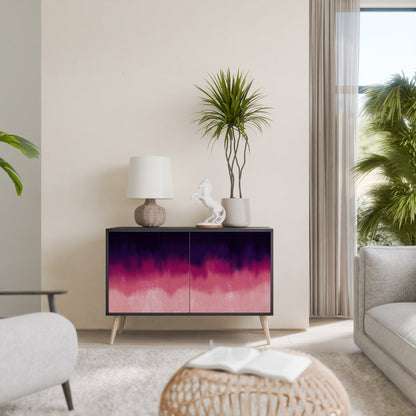 AURORA BOREALIS Madia a 2 Ante in Finitura Nera