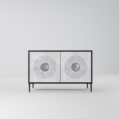 SOLID CIRCLES 2-Door Sideboard in Black Finish