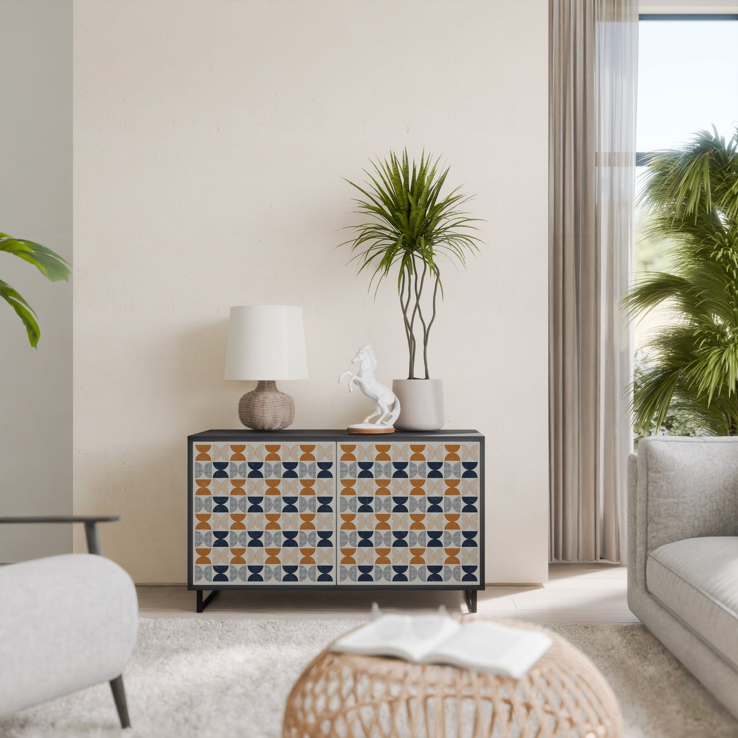 REFLECTION RANGE 2-Door Sideboard in Black Finish