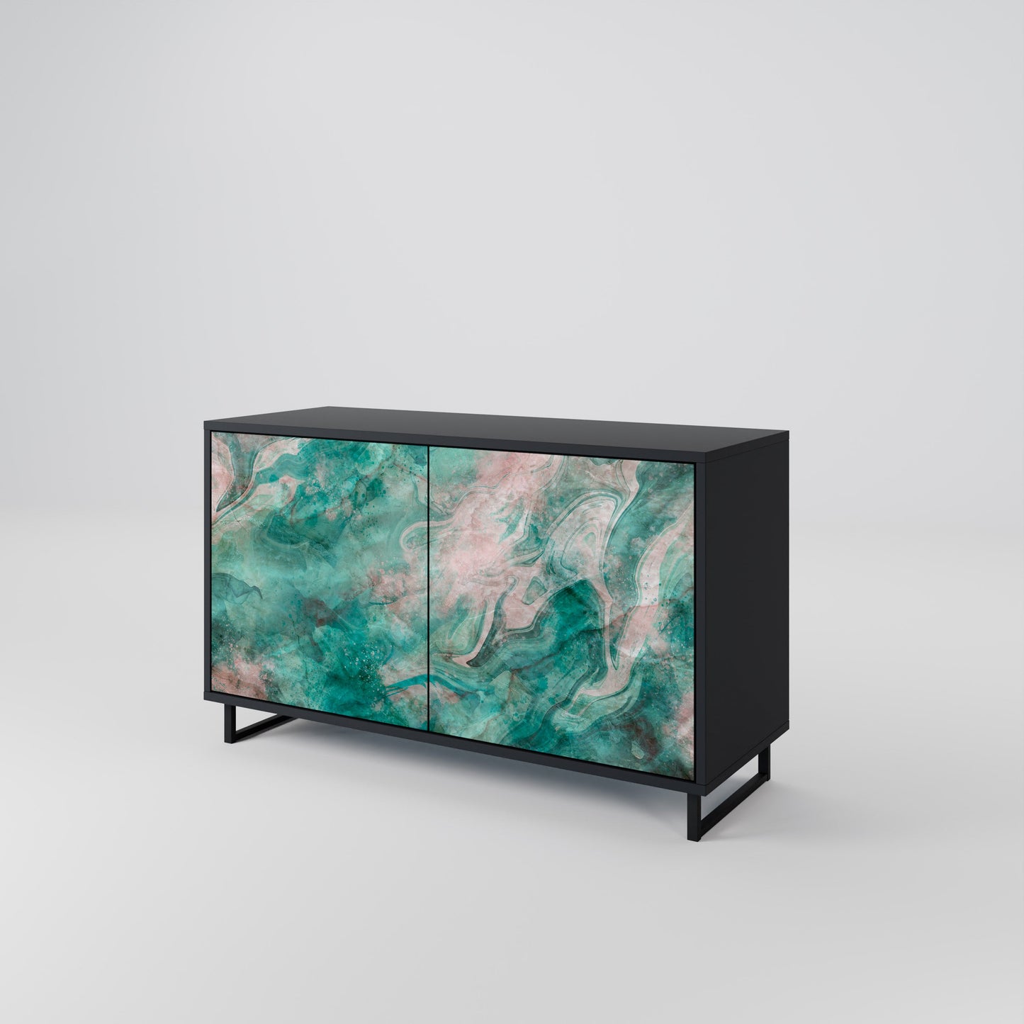 ABSTRACT ALCHEMY 2-Door Sideboard in Black Finish