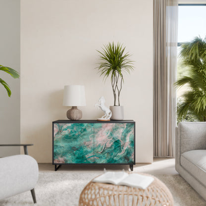 ABSTRACT ALCHEMY 2-Door Sideboard in Black Finish