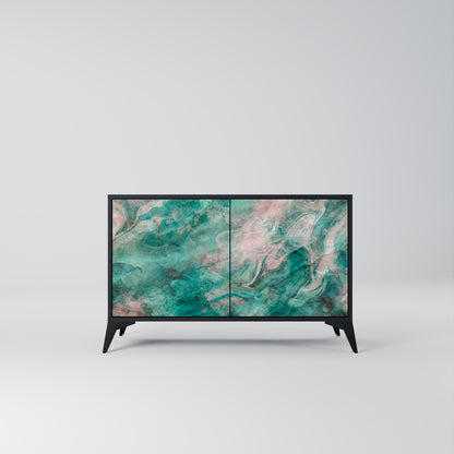 ABSTRACT ALCHEMY 2-Door Sideboard in Black Finish