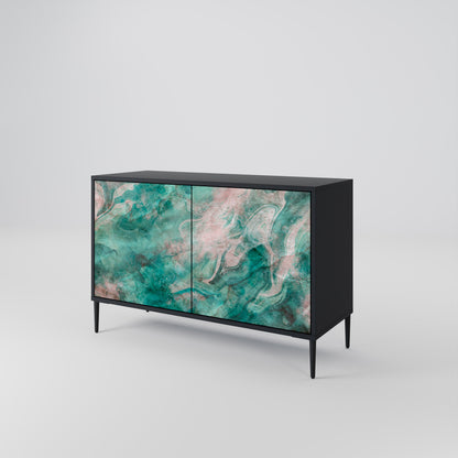 ABSTRACT ALCHEMY 2-Door Sideboard in Black Finish