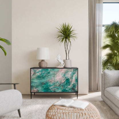 ABSTRACT ALCHEMY 2-Door Sideboard in Black Finish