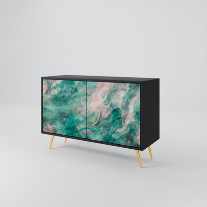 ABSTRACT ALCHEMY 2-Door Sideboard in Black Finish