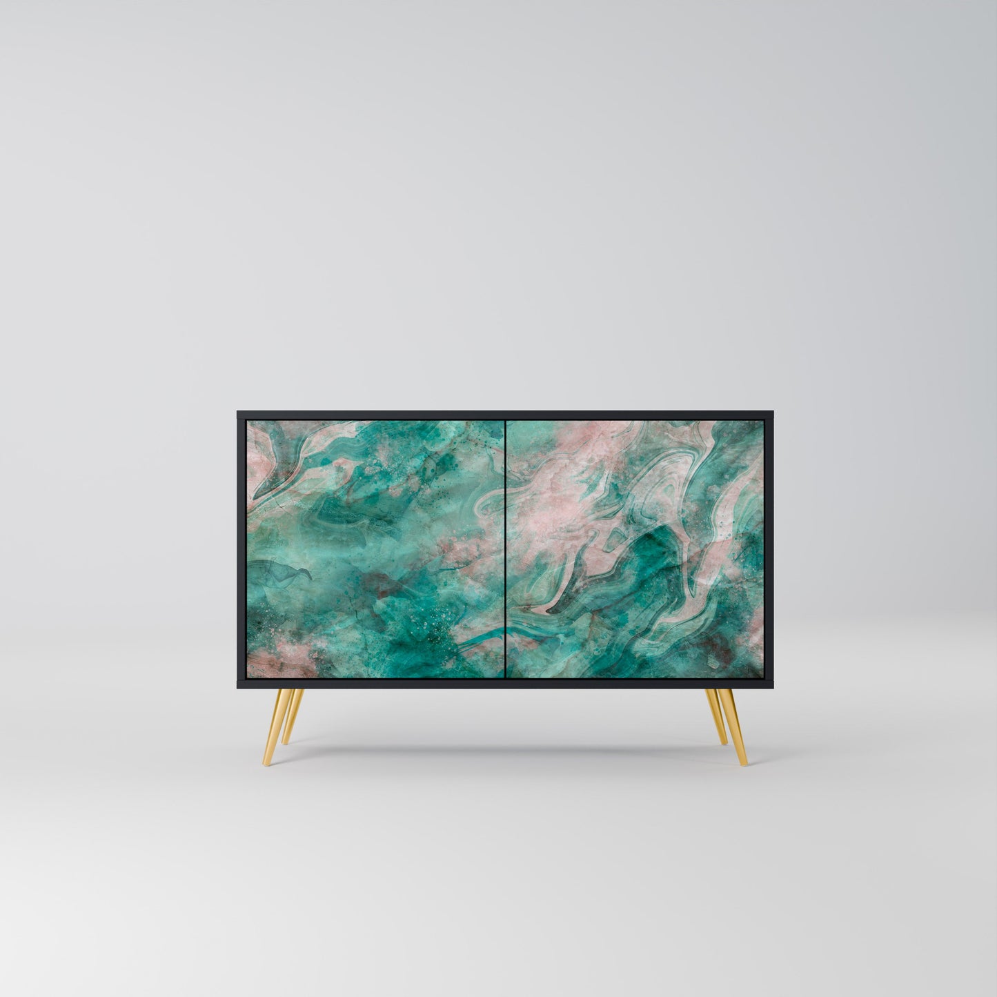 ABSTRACT ALCHEMY 2-Door Sideboard in Black Finish