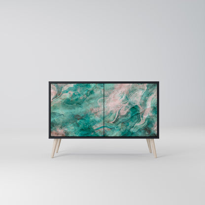 ABSTRACT ALCHEMY 2-Door Sideboard in Black Finish