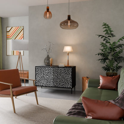 BLINDING LIGHTS Madia a 2 Ante in Finitura Nera