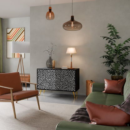 BLINDING LIGHTS Madia a 2 Ante in Finitura Nera