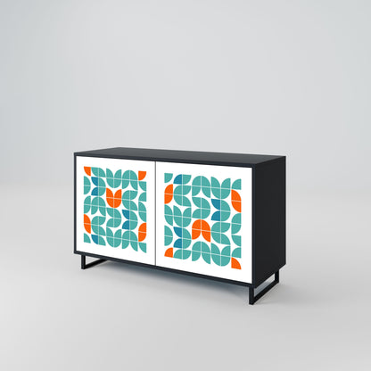 BE THE CHANGE Madia a 2 Ante in Finitura Nera