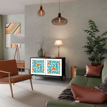 BE THE CHANGE Madia a 2 Ante in Finitura Nera