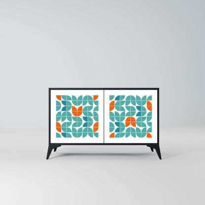 BE THE CHANGE Madia a 2 Ante in Finitura Nera