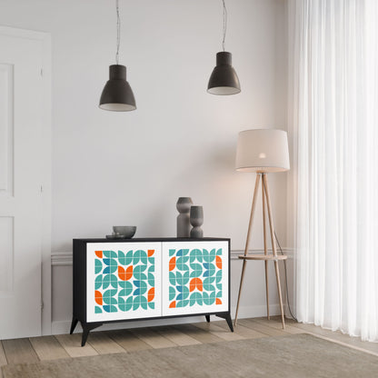 BE THE CHANGE Madia a 2 Ante in Finitura Nera