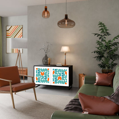 BE THE CHANGE Madia a 2 Ante in Finitura Nera