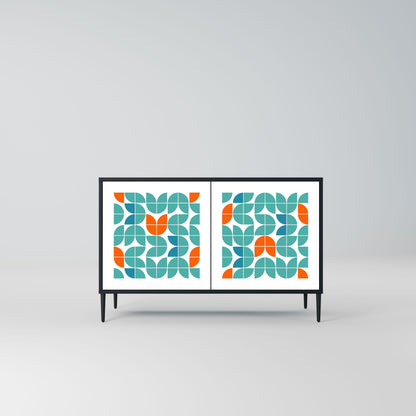 BE THE CHANGE Madia a 2 Ante in Finitura Nera