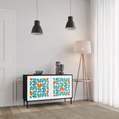 BE THE CHANGE Madia a 2 Ante in Finitura Nera