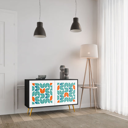 BE THE CHANGE Madia a 2 Ante in Finitura Nera