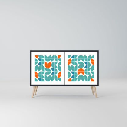 BE THE CHANGE Madia a 2 Ante in Finitura Nera