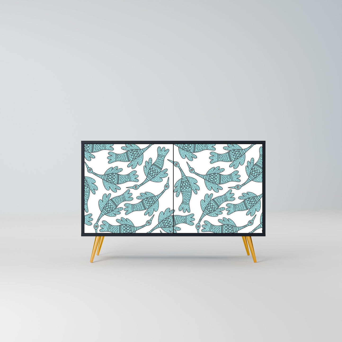 WATERSPOUT SONGIBIRD 2-Door Sideboard in Black Finish