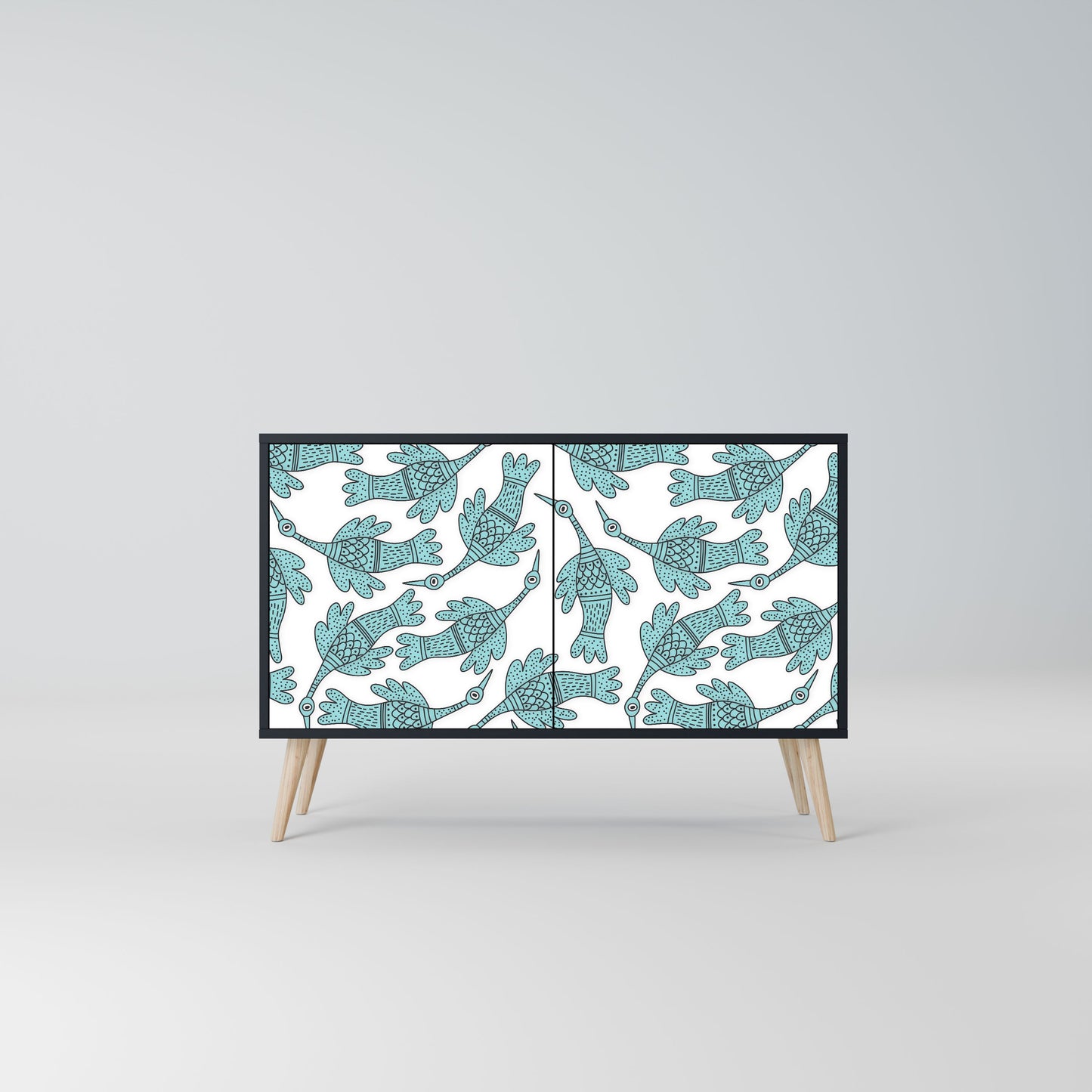 WATERSPOUT SONGIBIRD 2-Door Sideboard in Black Finish