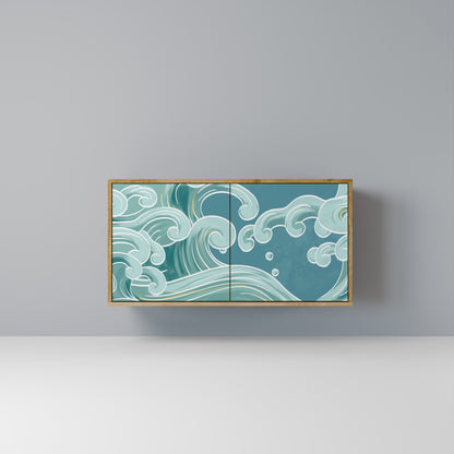 ASIAN SWAY Madia a 2 Ante in Effetto Rovere