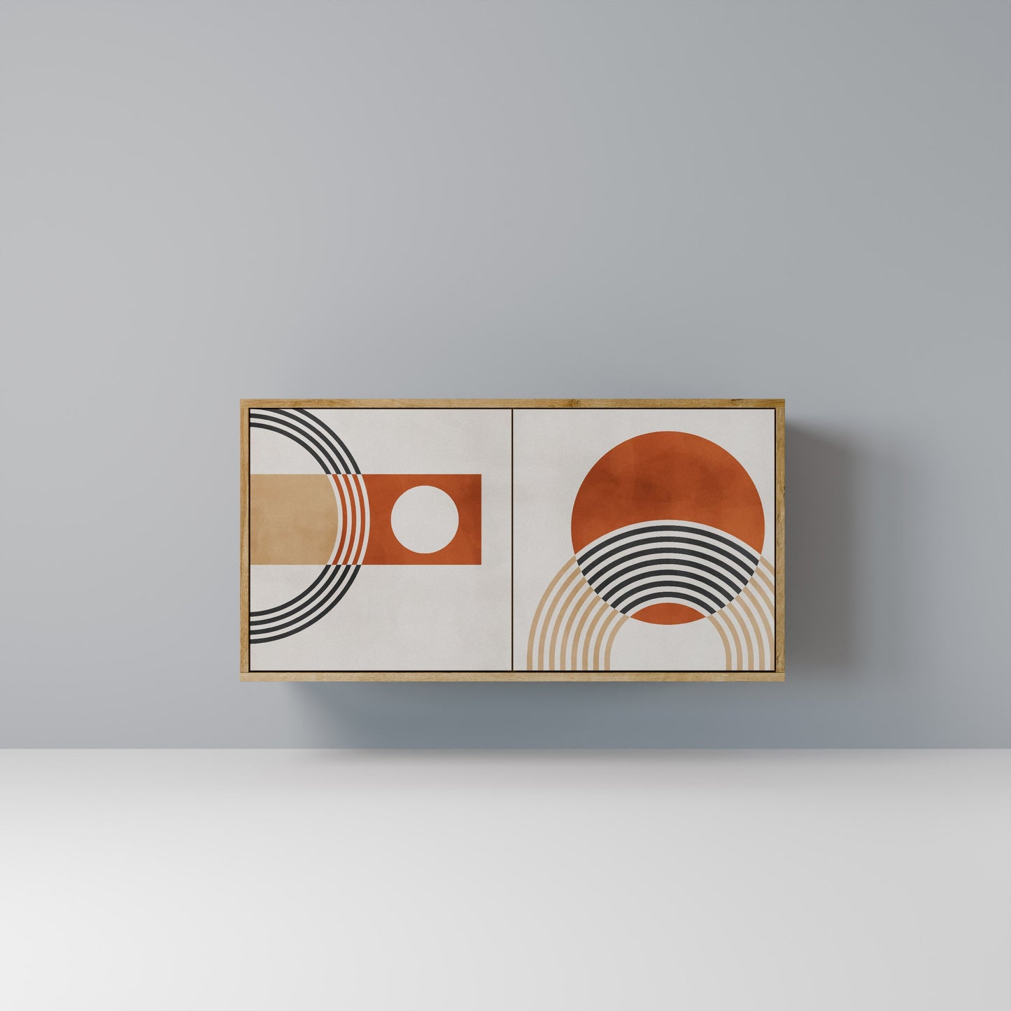 SPACE AROUND Madia a 2 Ante in Effetto Rovere