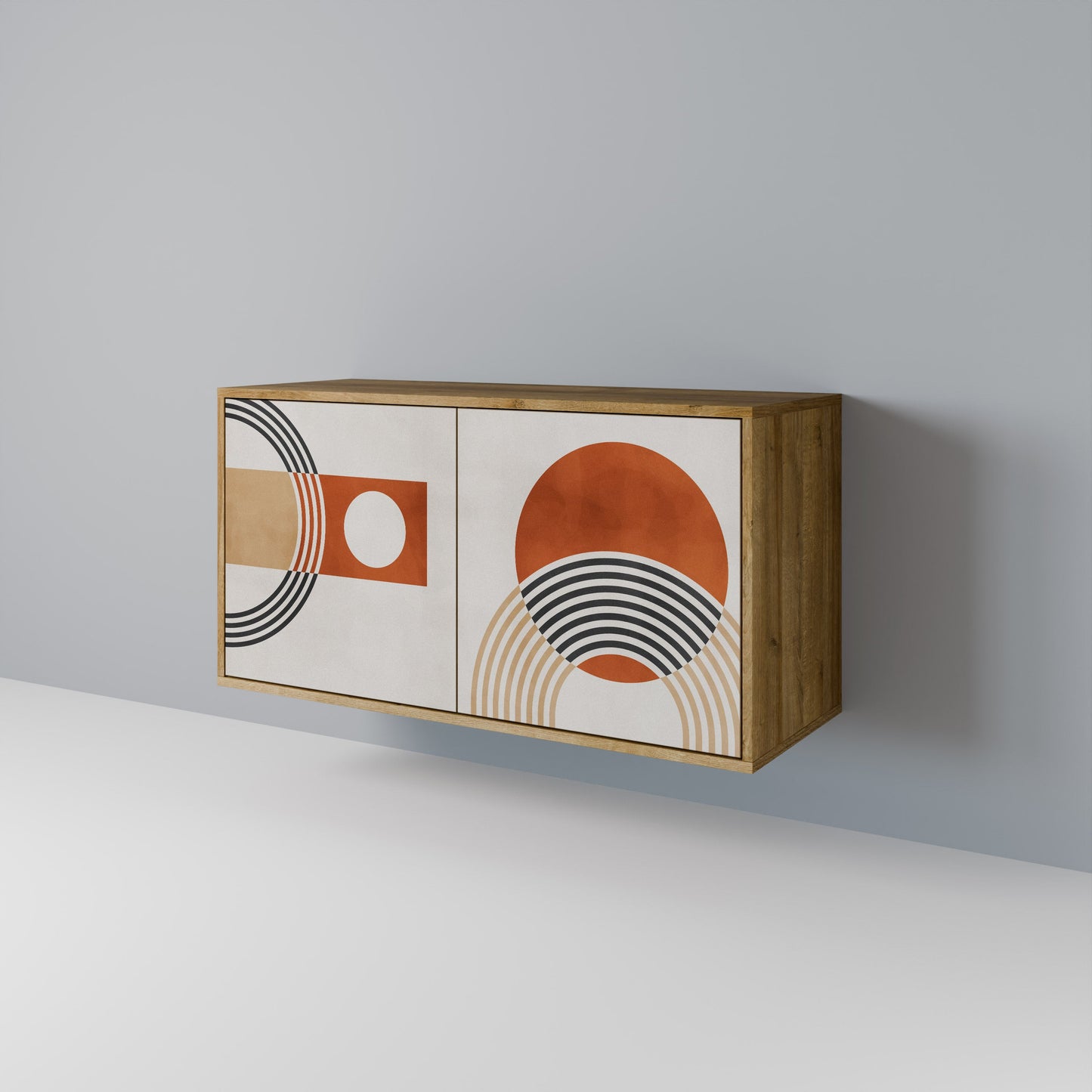 SPACE AROUND Madia a 2 Ante in Effetto Rovere