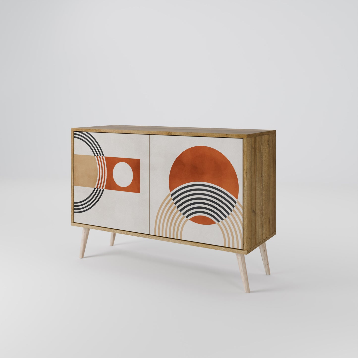 SPACE AROUND Madia a 2 Ante in Effetto Rovere