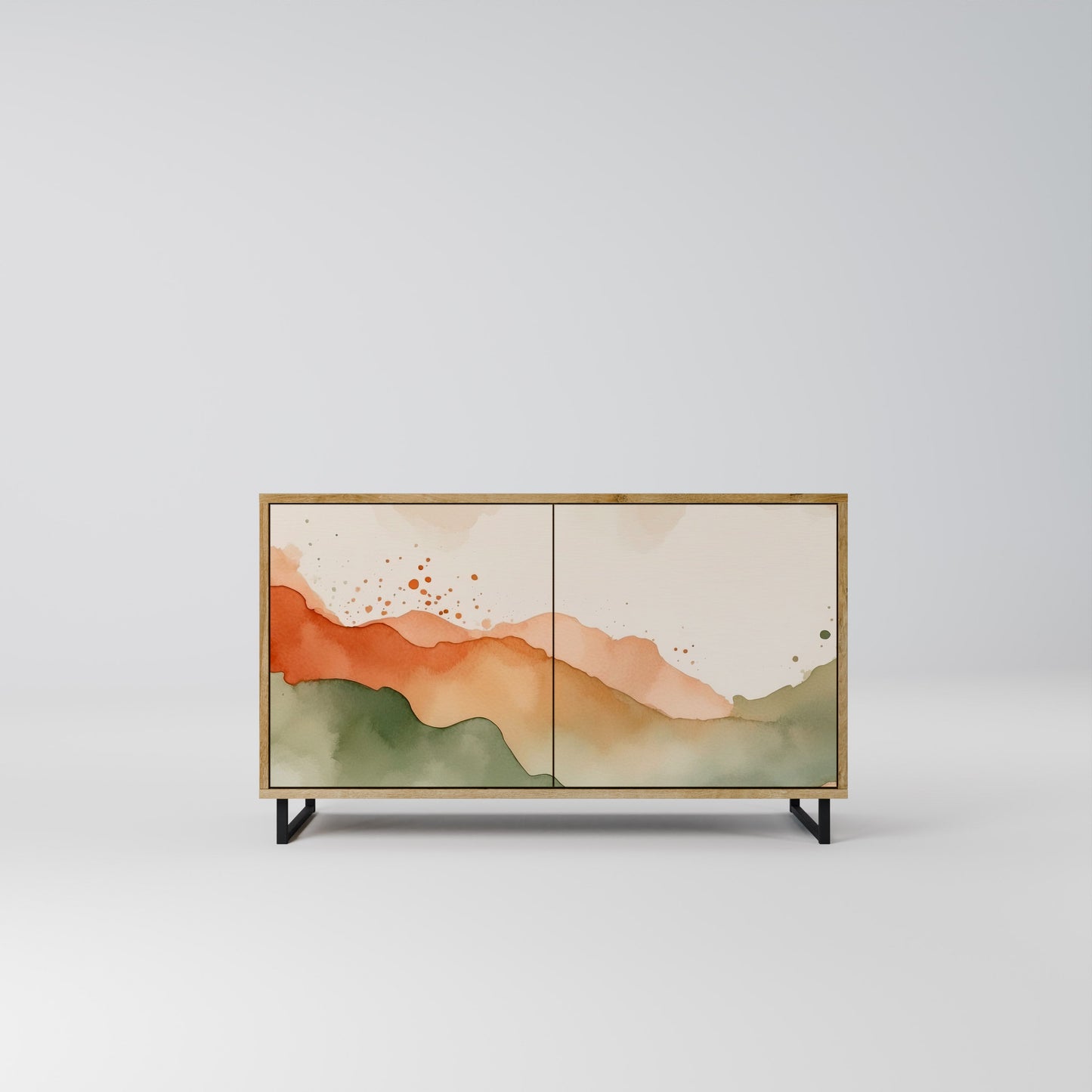 WATERCOLOUR PEAKS 2-Door Sideboard in Oak Effect