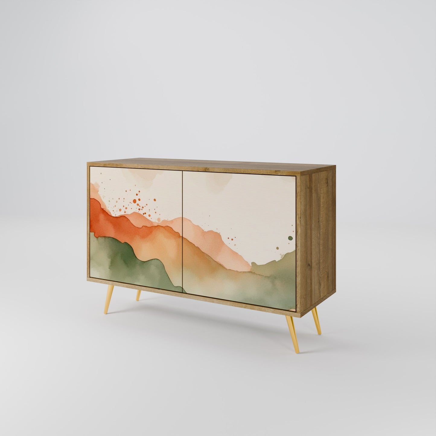 WATERCOLOUR PEAKS 2-Door Sideboard in Oak Effect