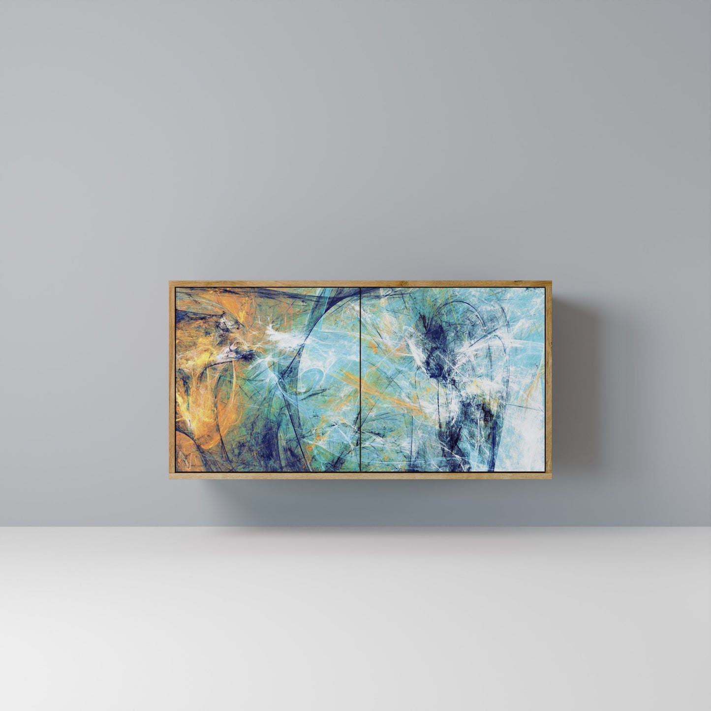 ABSTRACT THOUGHTS 2-Door Sideboard in Oak Effect