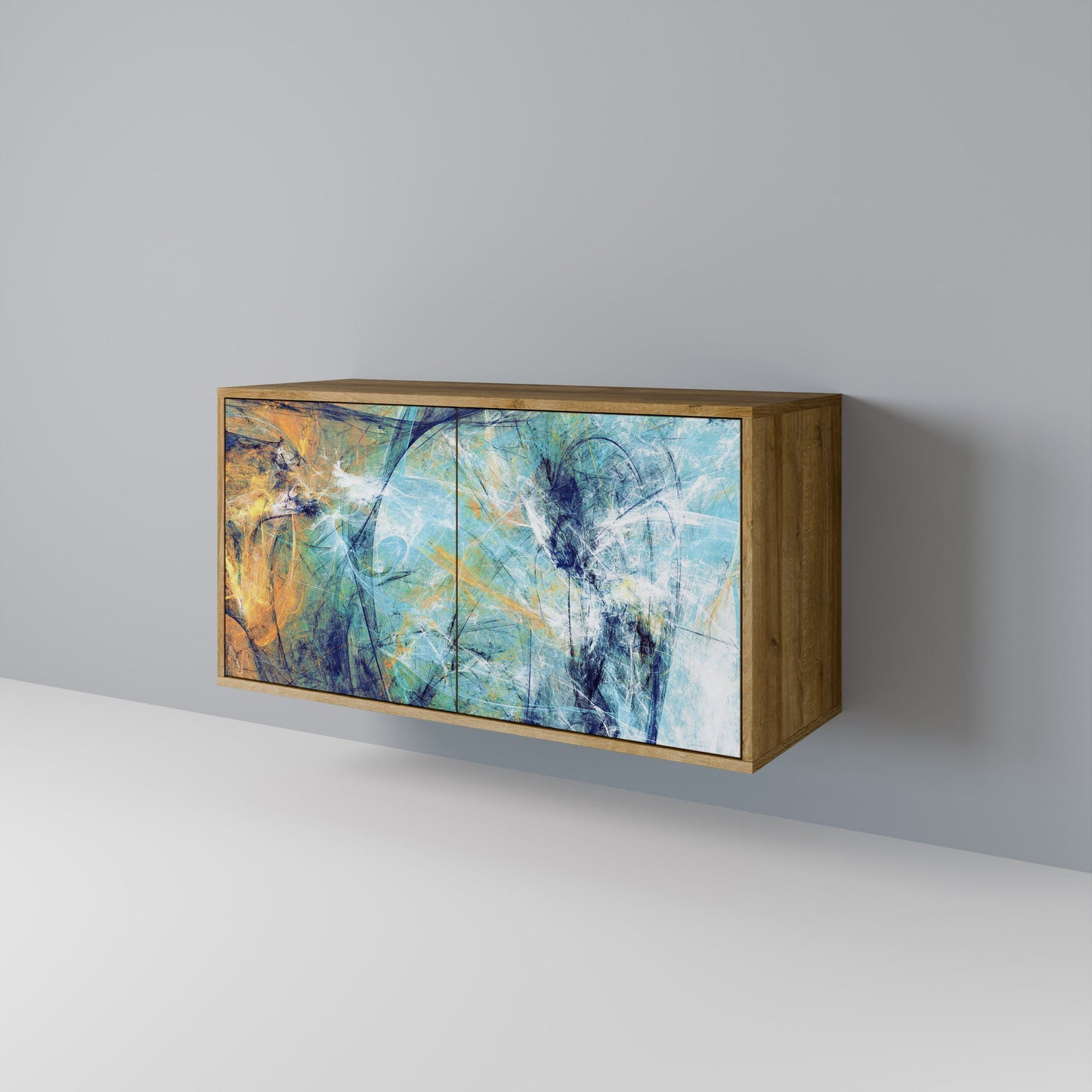 ABSTRACT THOUGHTS 2-Door Sideboard in Oak Effect