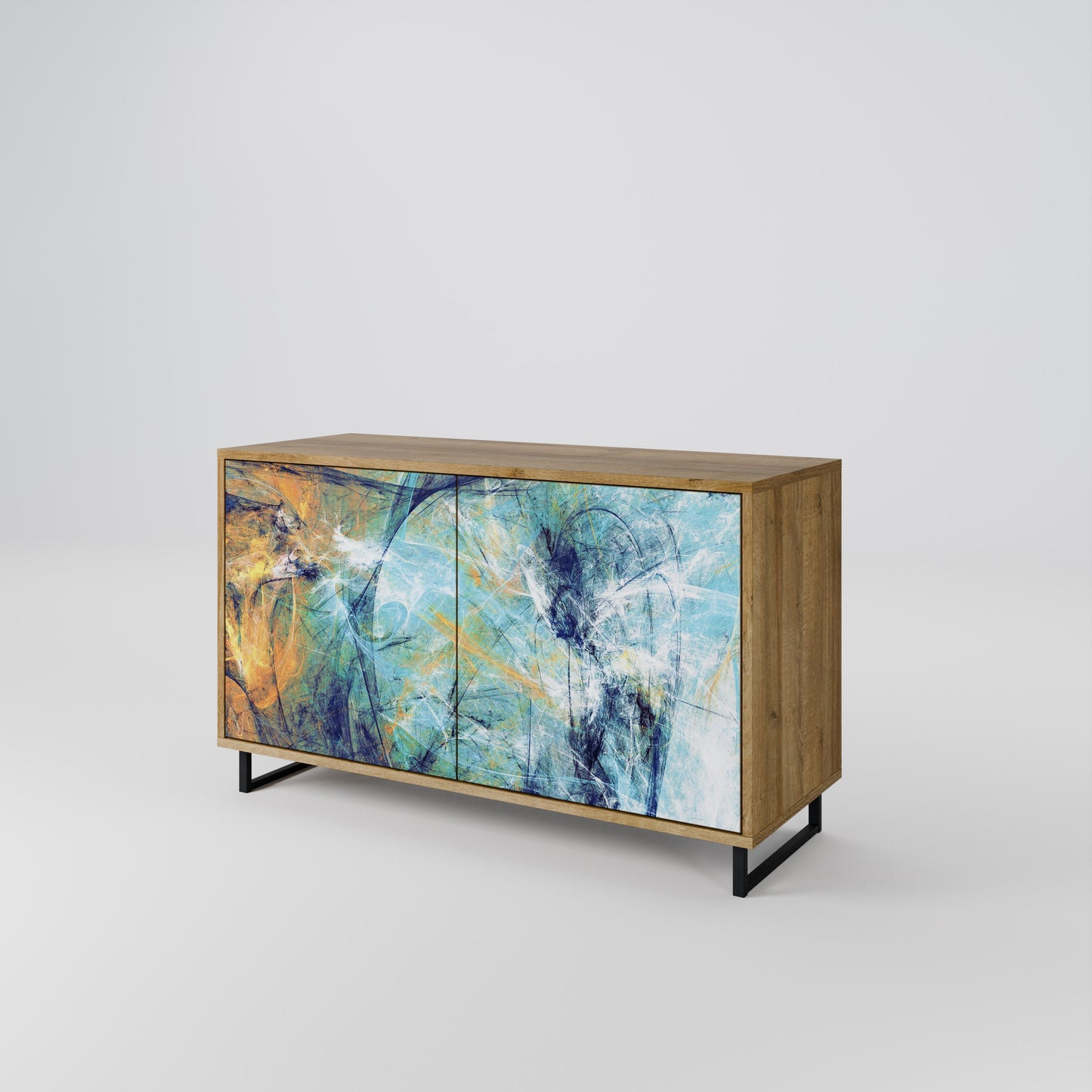 ABSTRACT THOUGHTS 2-Door Sideboard in Oak Effect
