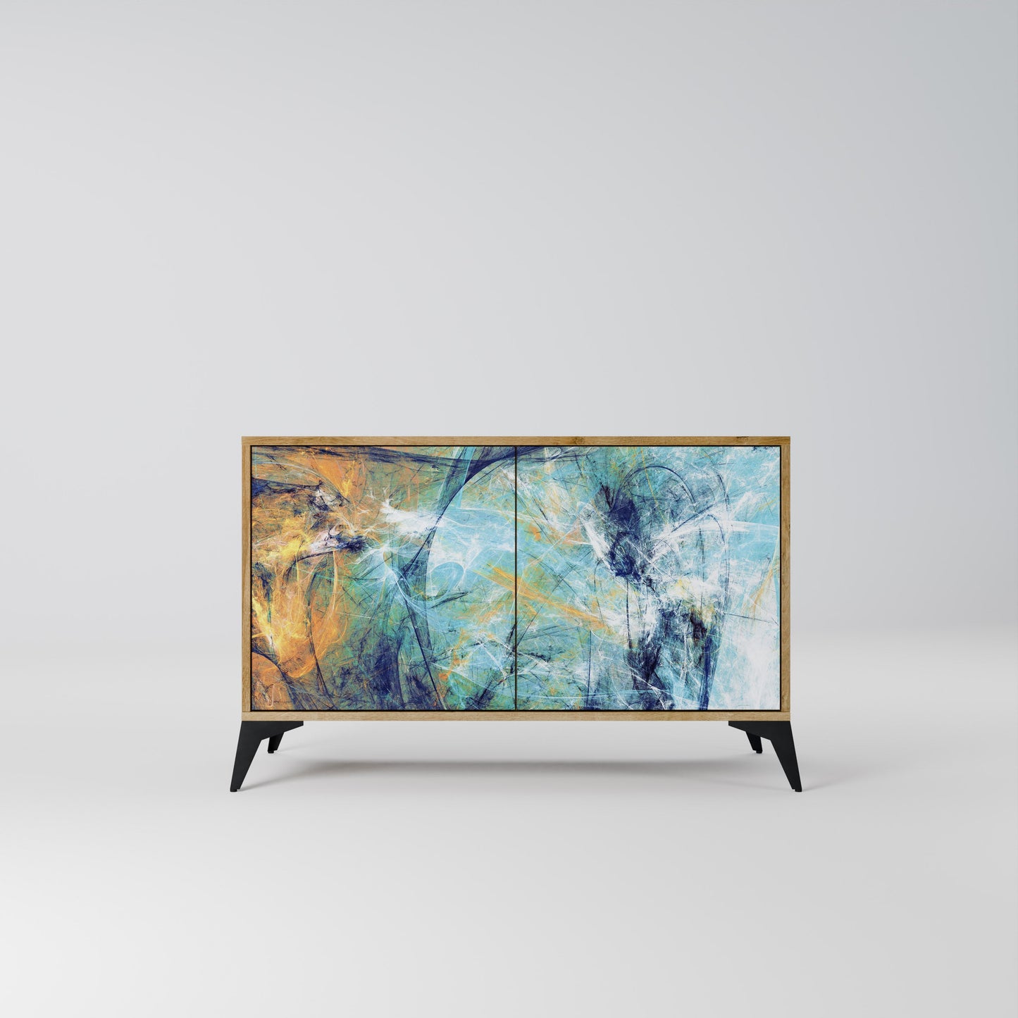 ABSTRACT THOUGHTS 2-Door Sideboard in Oak Effect