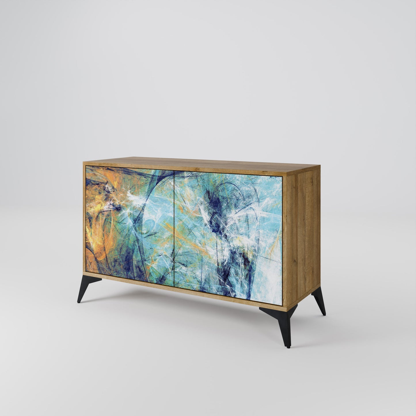 ABSTRACT THOUGHTS 2-Door Sideboard in Oak Effect