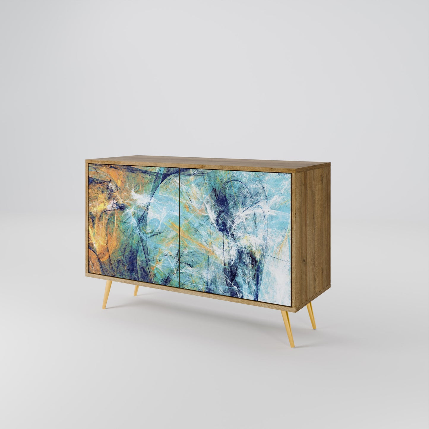 ABSTRACT THOUGHTS 2-Door Sideboard in Oak Effect