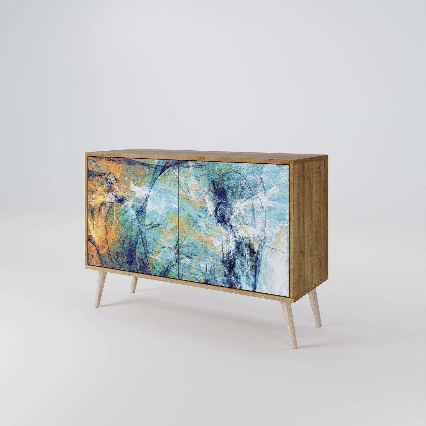 ABSTRACT THOUGHTS 2-Door Sideboard in Oak Effect