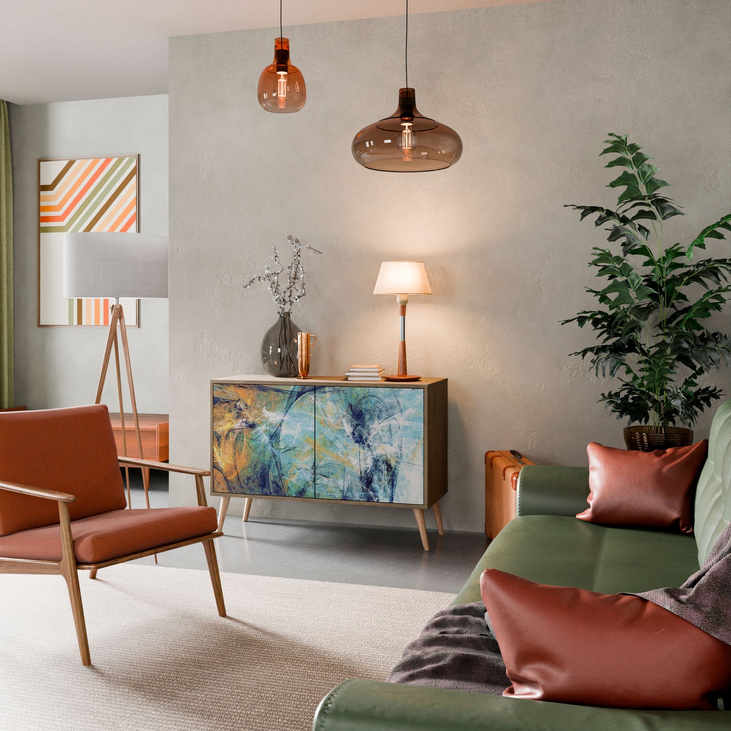 ABSTRACT THOUGHTS 2-Door Sideboard in Oak Effect