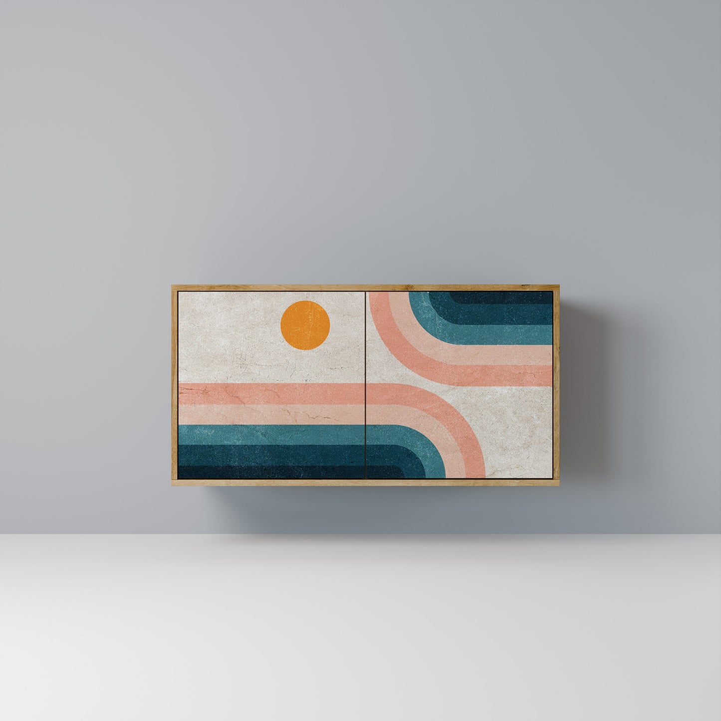 TWO HALVES Madia a 2 Ante in Effetto Rovere