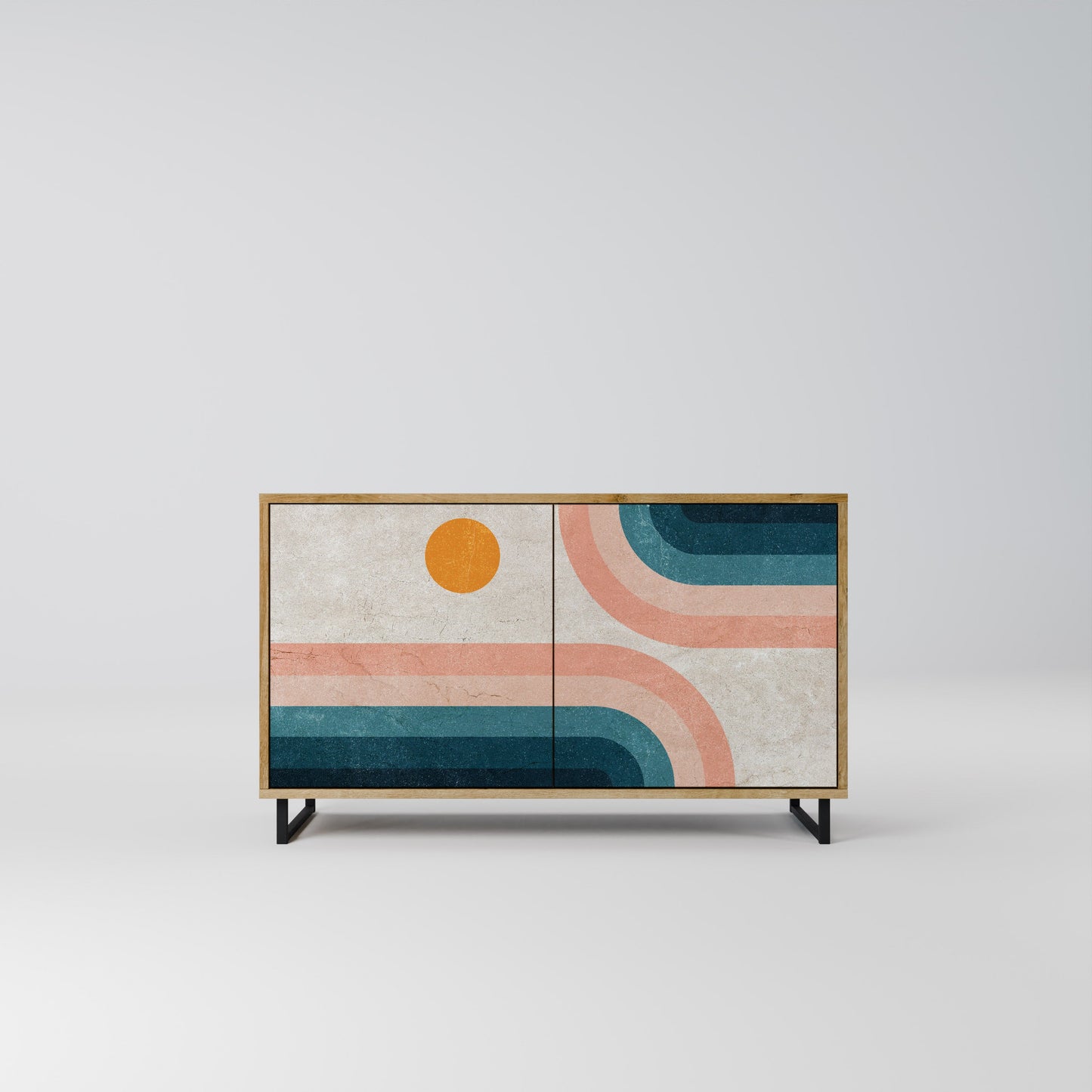 TWO HALVES Madia a 2 Ante in Effetto Rovere