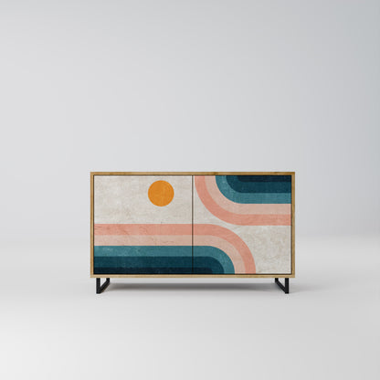 TWO HALVES Madia a 2 Ante in Effetto Rovere