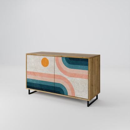 TWO HALVES Madia a 2 Ante in Effetto Rovere