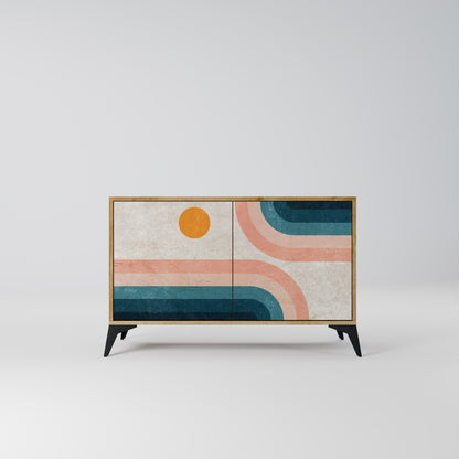 TWO HALVES Madia a 2 Ante in Effetto Rovere