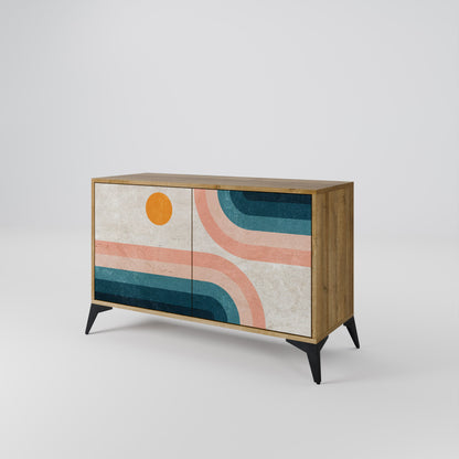 TWO HALVES Madia a 2 Ante in Effetto Rovere