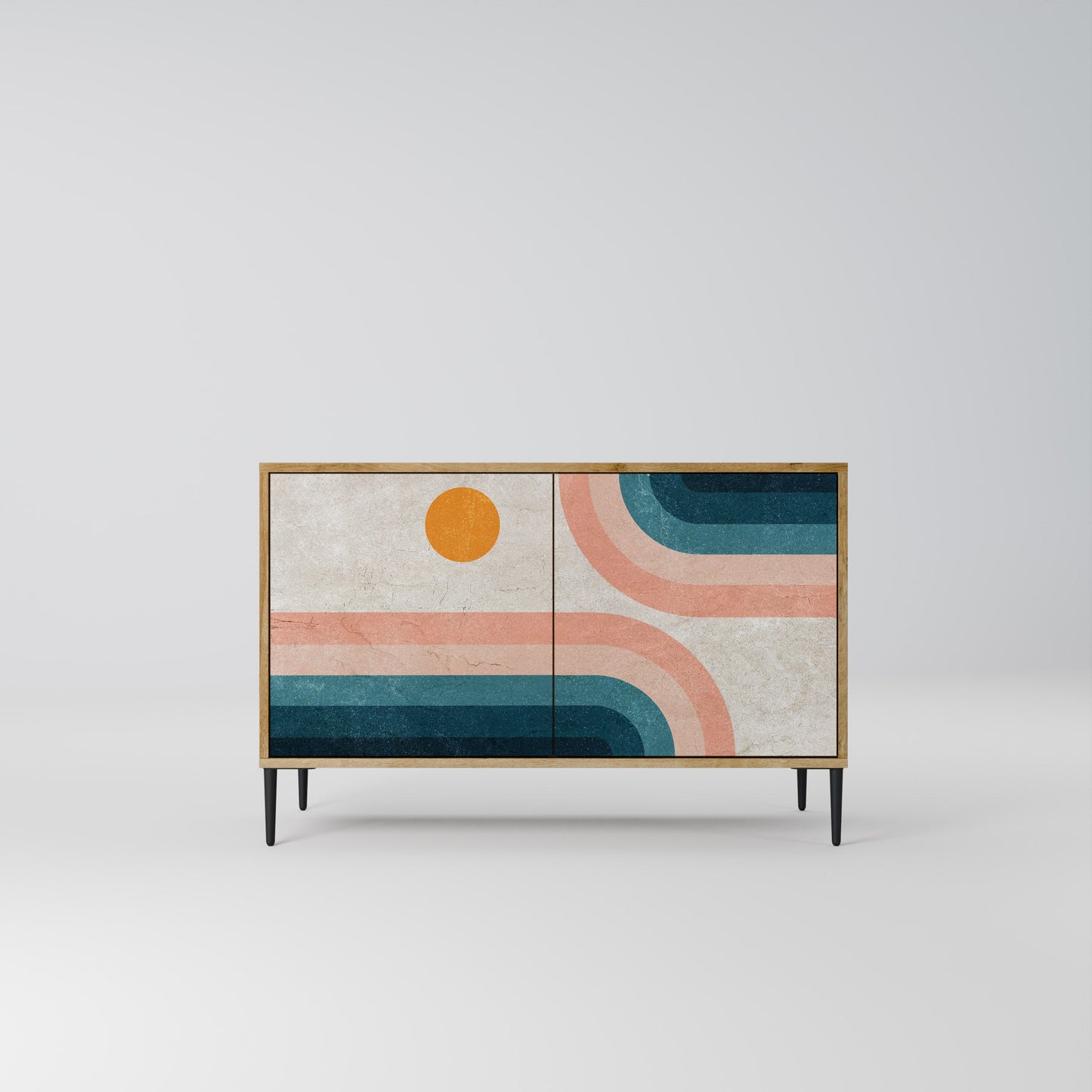 TWO HALVES Madia a 2 Ante in Effetto Rovere