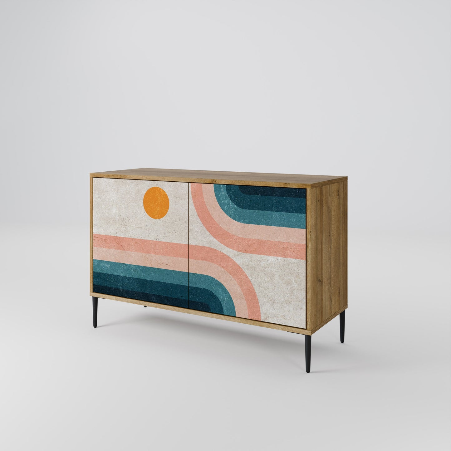 TWO HALVES Madia a 2 Ante in Effetto Rovere