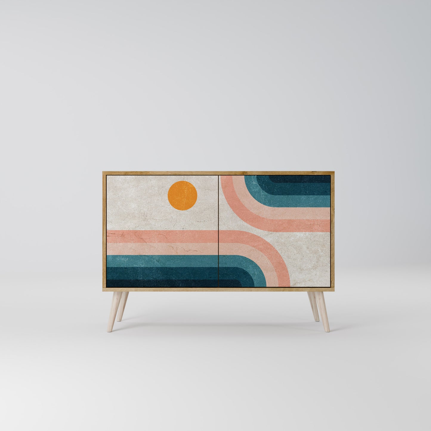 TWO HALVES Madia a 2 Ante in Effetto Rovere