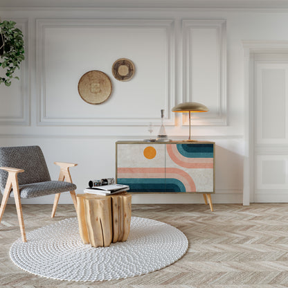 TWO HALVES Madia a 2 Ante in Effetto Rovere