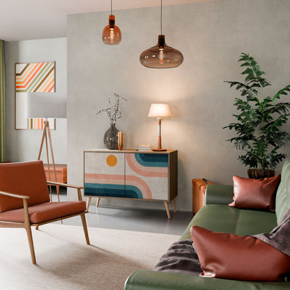 TWO HALVES Madia a 2 Ante in Effetto Rovere